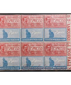 1924 – Pubblicitari Non Emessi – Baci Perugina – Blocco di 6 Con Appendice