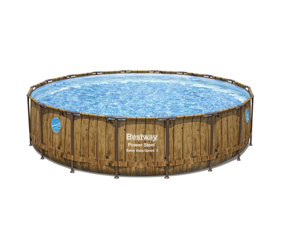 PISCINA POWER STEEL SWIM VISTA ROTONDA CM 549 H 122 BESTWAY 56977 - immagine 2