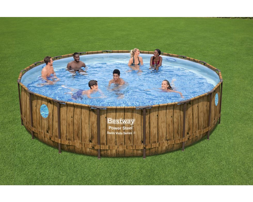PISCINA POWER STEEL SWIM VISTA ROTONDA CM 549 H 122 BESTWAY 56977 - immagine 4