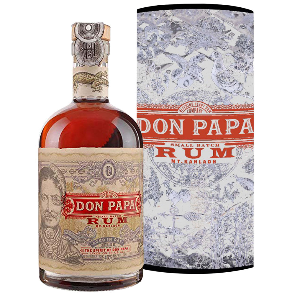 Rum “Don Papa 7y Metal Silver Canister” – The Bleeding Heart Rum Company – 0.7l - immagine 2