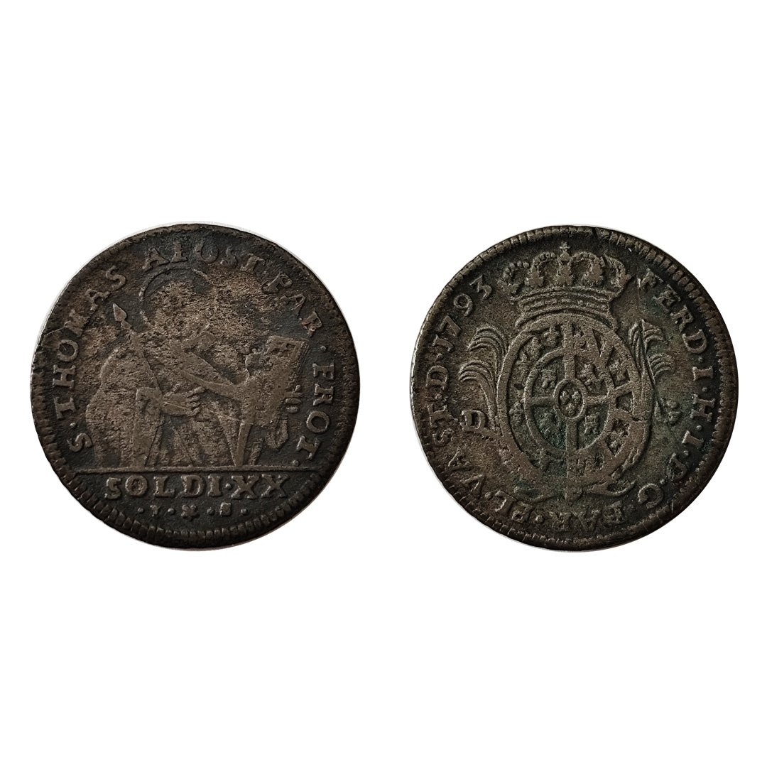 Parma – Ferdinando Di Borbone – 20 Soldi – 1793 BB