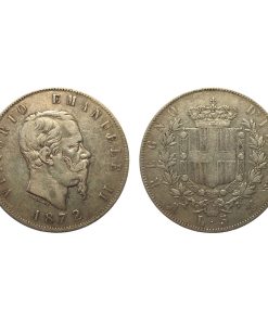 Vittorio Emanuele II – 5 Lire 1872 – Milano