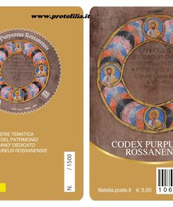 TESSERA FILATELICA ITALIA 2025 nuova ” CODEX PURPUREUS ROSSANENSIS ” €6,00