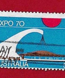 Francobollo AUSTRALIA 1970 YT 402  usato ” EXPO ‘ 70 ” € 0.20