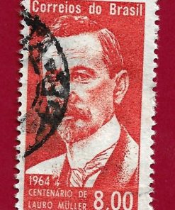 FRANCOBOLLO BRASILE 1964 YT 752  Usato “Centenario nascita Lauro Muller, 1863-1926” € 0,20