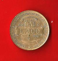ITALIA – ITALY 1996  200 Lire ” Guardia della Finanza ” Km 184 €1.00 Circulated