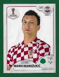 FIGURINE PANINI ORIGINALE Campionato del Mondo RUSSIA 2018 CROAZIA M. Mandzukic n.330 €0.35